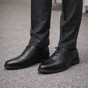 Deer Stags Black Dress Shoes Men’s Size 11 Wide Oxford Derby Comfort Lace Up